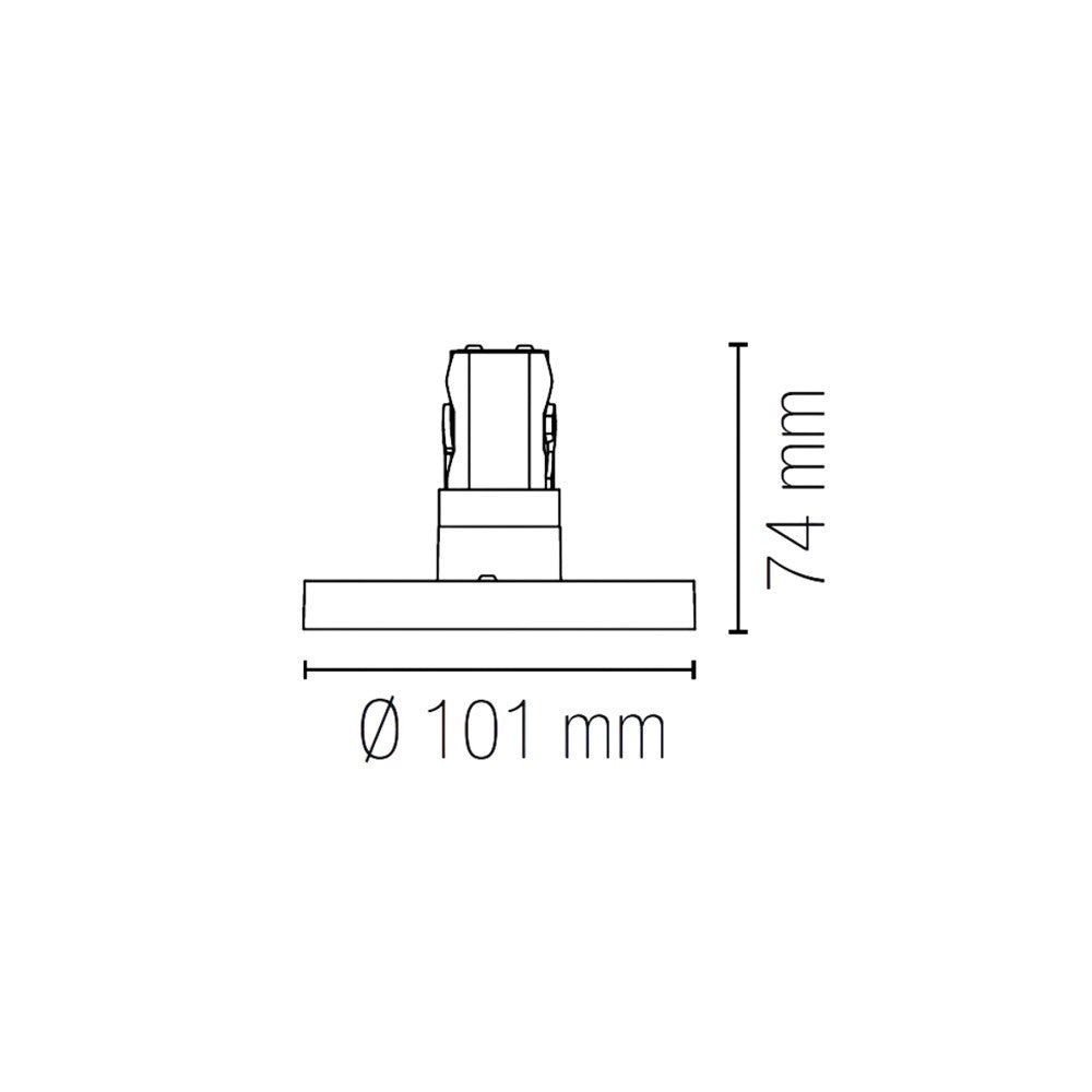 PANNELLO A LED PER SISTEMA BINARIO SHIFT BIANCO IN METALLO NERO 3V 10W 3000K 1500LM Ø100xH72MM