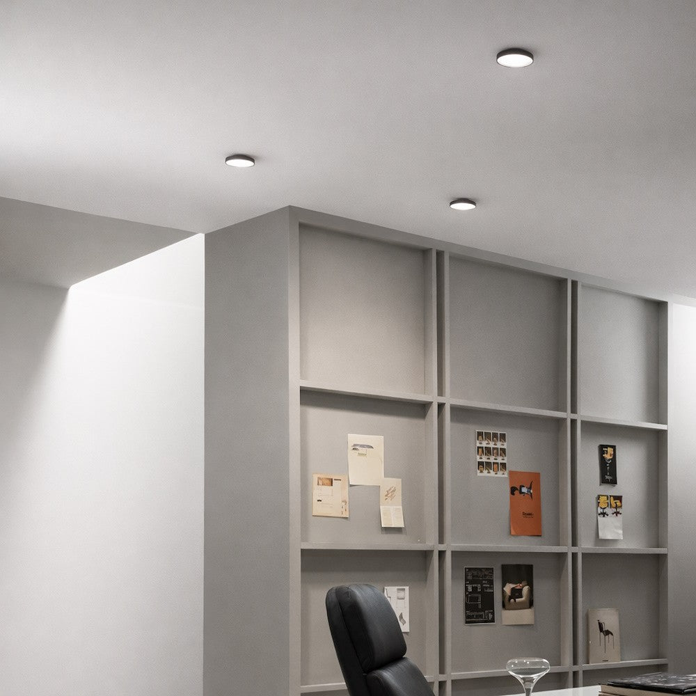 PANNELLO A LED PER SISTEMA BINARIO SHIFT BIANCO IN METALLO NERO 3V 10W 3000K 1500LM Ø100xH72MM
