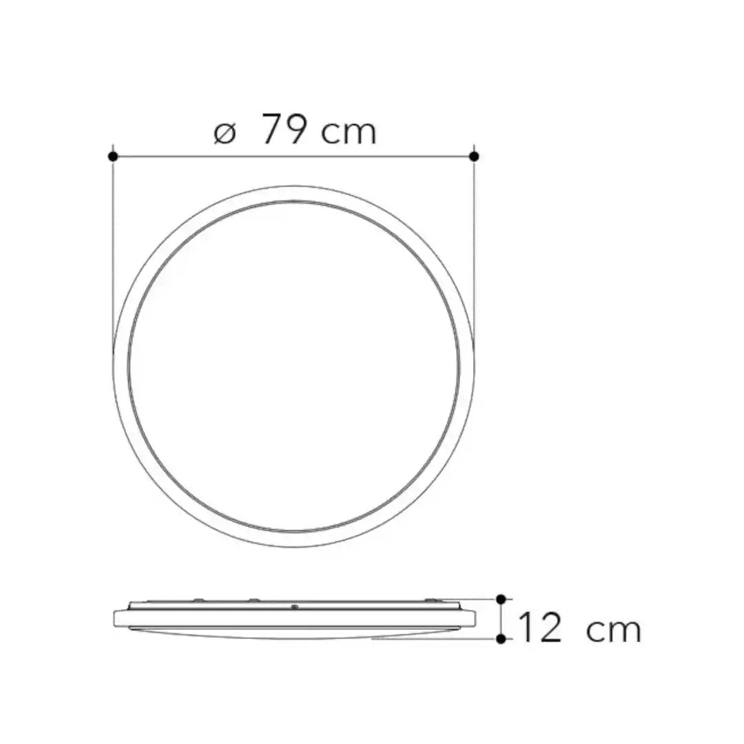 Plafoniera Led EGO CCT 80 Cm 79X79X12CM