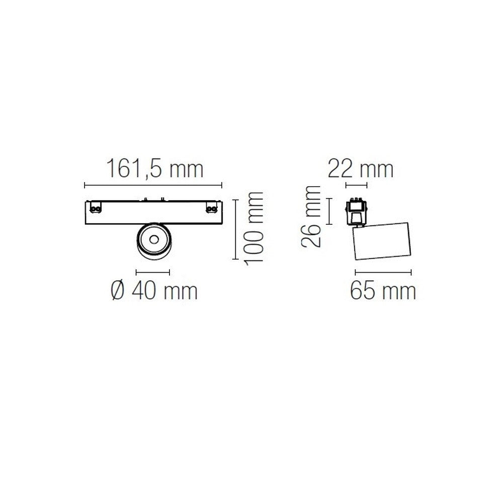 Proiettore fans magnetico 48v 5w orientabile vari colori finitura cri 90 3000k caldo o 4000k naturale