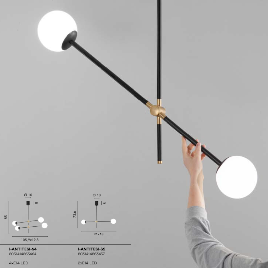 Lampadario Antitesi 91 x 73,6 x 18 cm (E14)