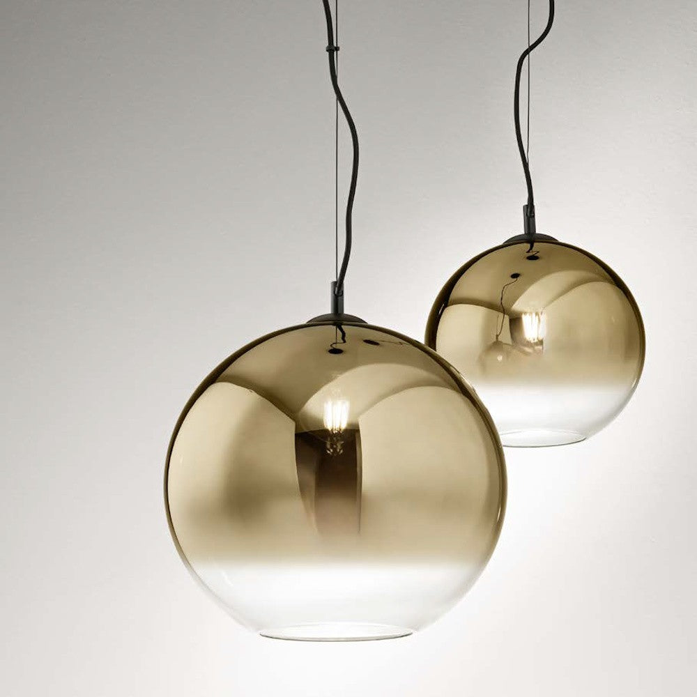 Lampadario MARTE  a Sospensione E27 35cm In Vetro