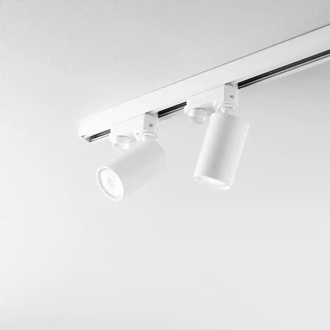 Faro proiettore per sistema binario Squib bianco 1 luce attacco GU10 5,6 × 17,2 cm