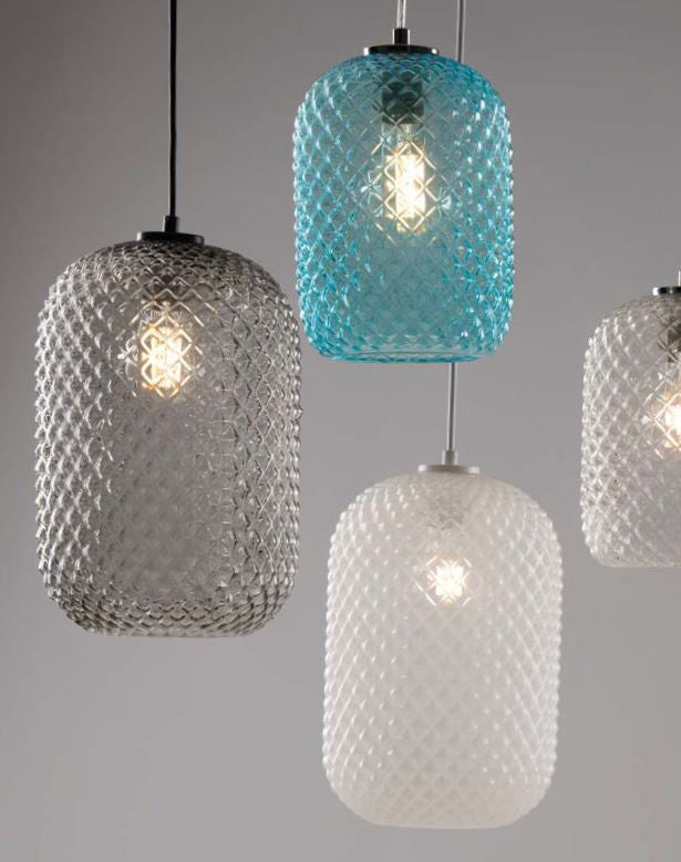 Lampadario ASHFORD a Sospensione E27 15 cm in Vetro